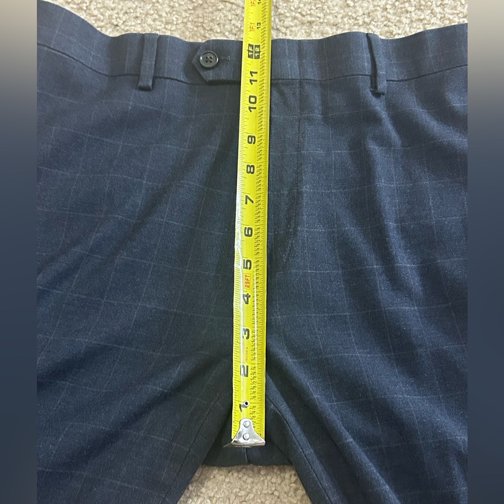 Ralph Ralph Lauren Dress Pants Men 36x30 (36x29) Window Pane Plaid Stretch Gray - Picture 6 of 8